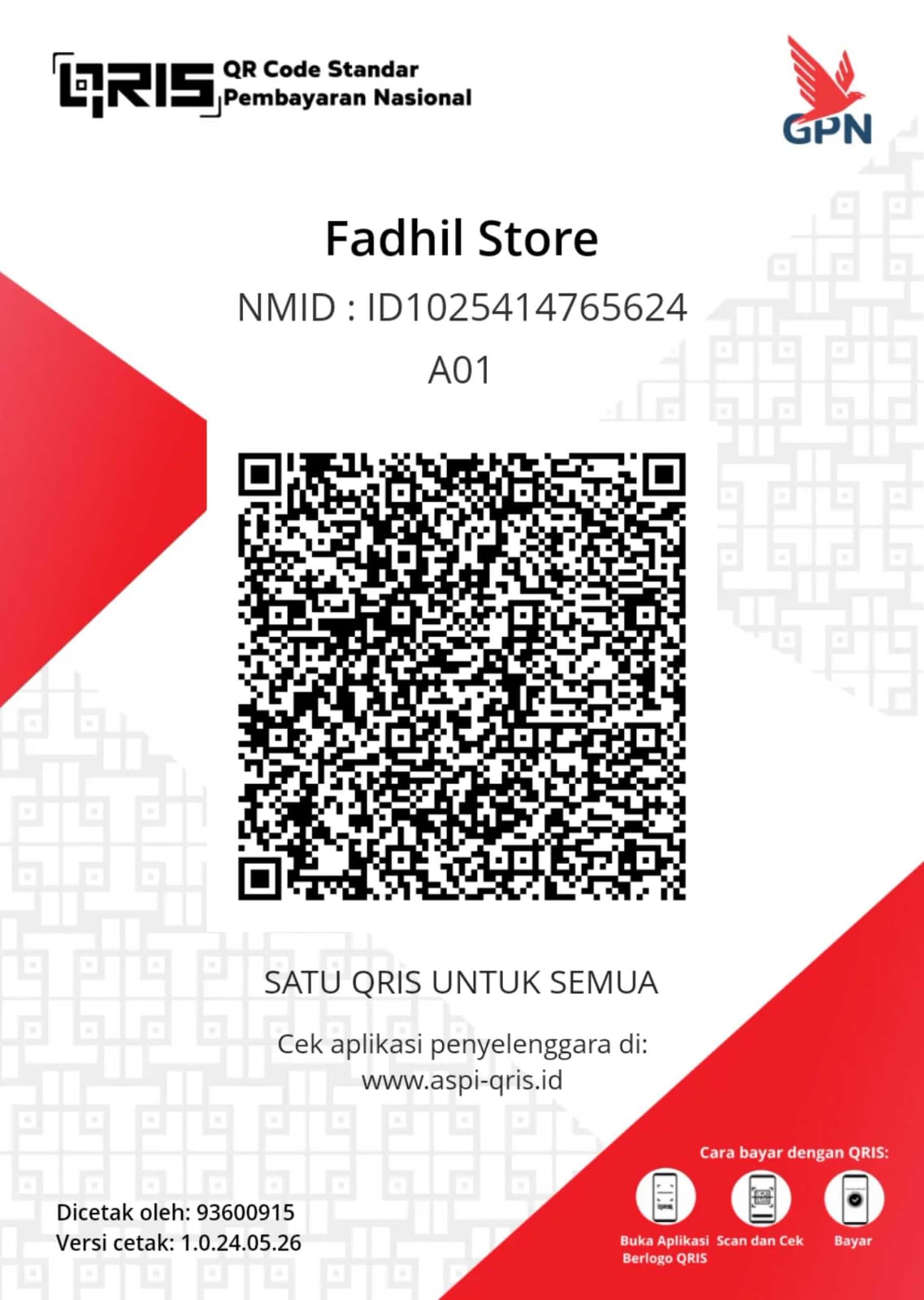 QRIS Fadhil Store
